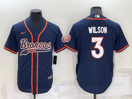 Adult Denver Broncos Russell Wilson NO.3 Football Jerseys