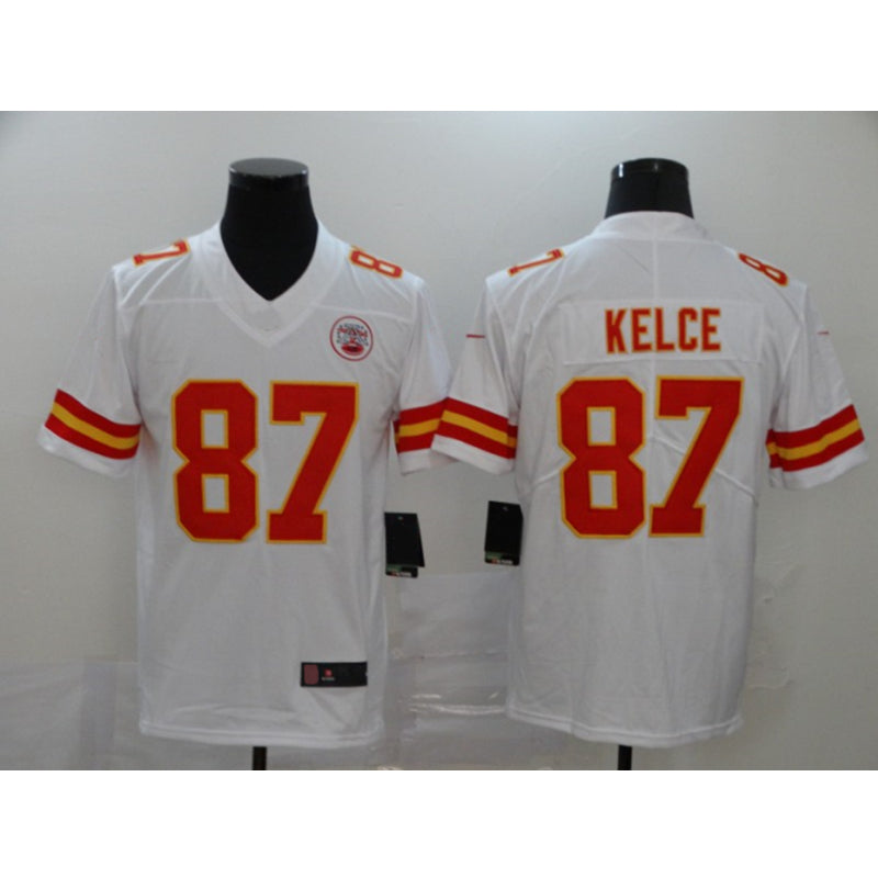 men/women/kids KC.Chiefs Kelce NO.87 White Football Jersey