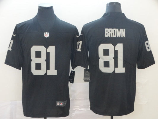 Adult ‎Oakland Raiders Brittain Brown NO.81 Football Jerseys