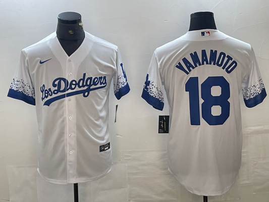 Men/Women/Youth Los Angeles Dodgers Yoshinobu Yamamoto #18 baseball Jerseys
