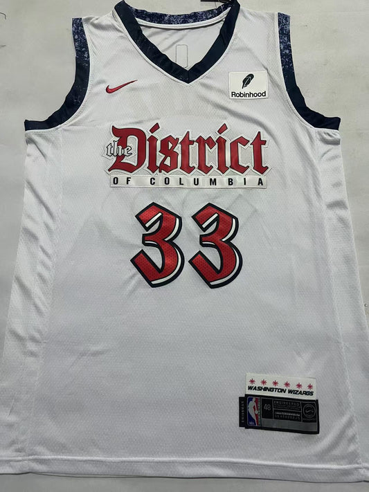 Kyle Kuzma Washington Wizards  #33 Jersey white S-2XL