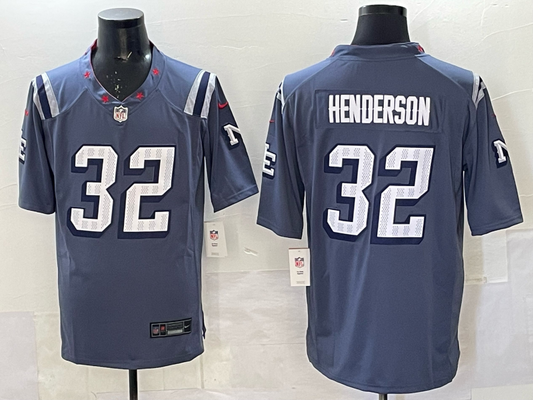 2025 New Season Adult New England Patriots Henderson  NO.32 Football Jerseys