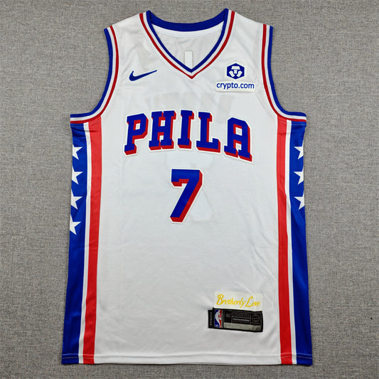 Philadelphia 76ers Jaylen Brown #7 swingman basketball jerseys white