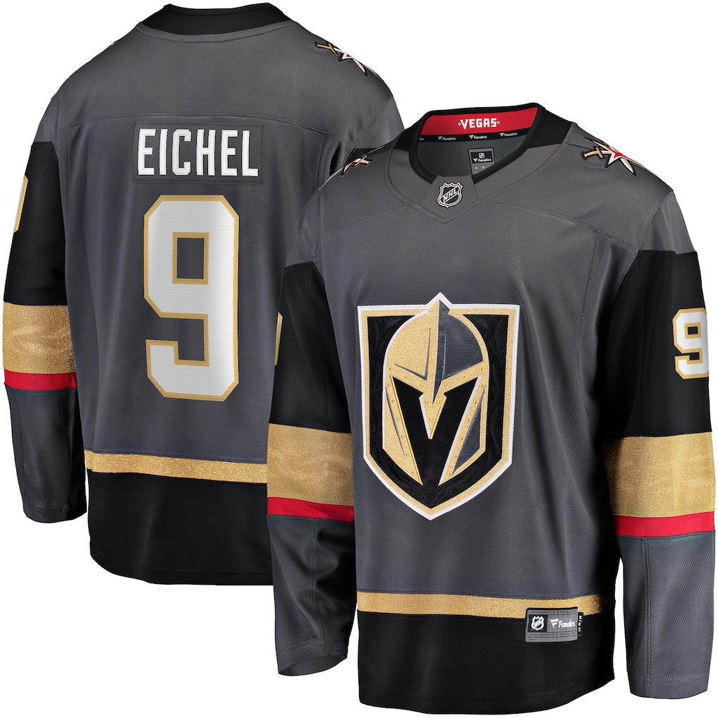 Men's Vegas Golden Knights Jack Eichel #9 Fanatics Gray Alternate Breakaway Player Jersey