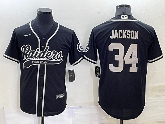 Adult ‎Oakland Raiders Bo Jackson NO.34 Football Jerseys
