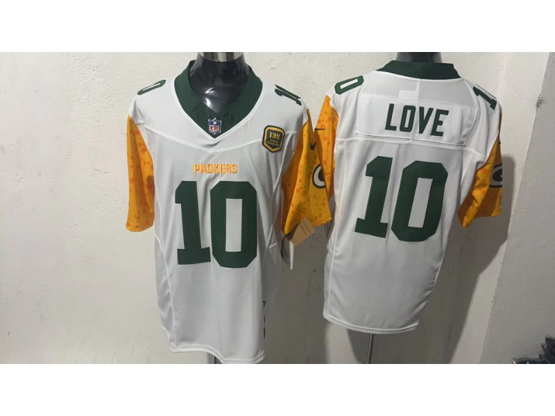 men/women/kids Green Bay Packers Jordan Love NO.10 Football Jerseys
