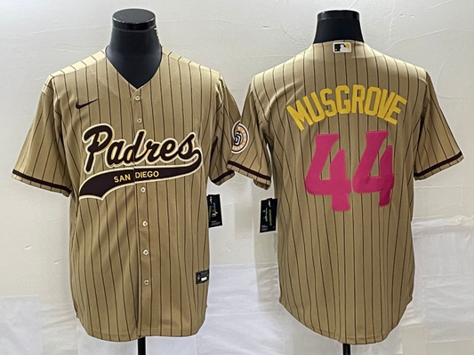 Men/Women/Youth San Diego Padres Joe Musgrove #44 baseball Jerseys