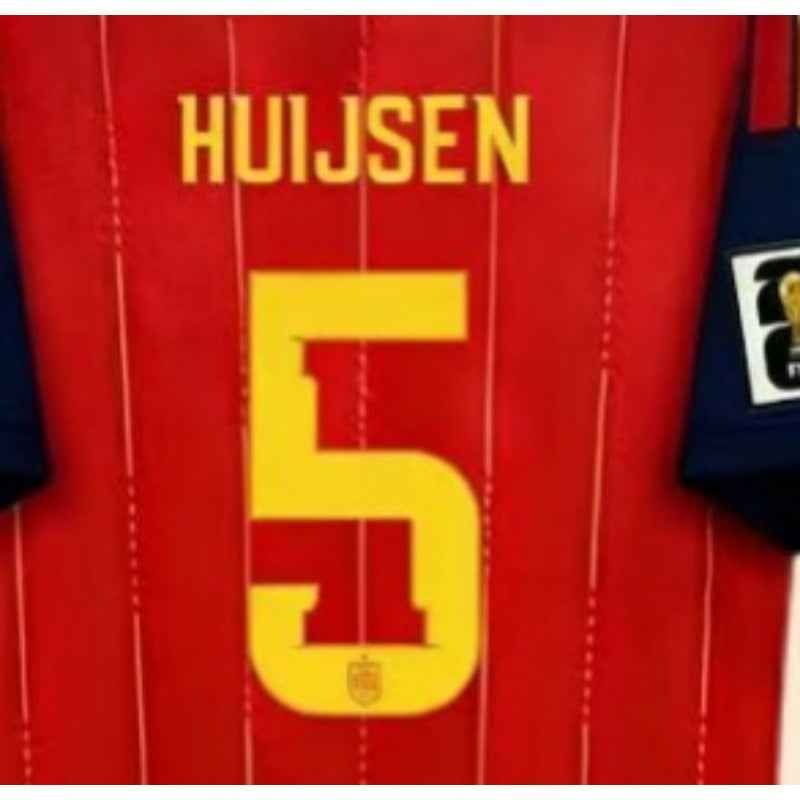 Spain Red & Gold world cup Soccer Jersey | National Team Fan Match Shirt