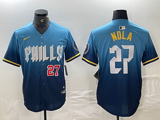Men/Women/Youth Philadelphia Phillies Aaron Nola #27 baseball Jerseys