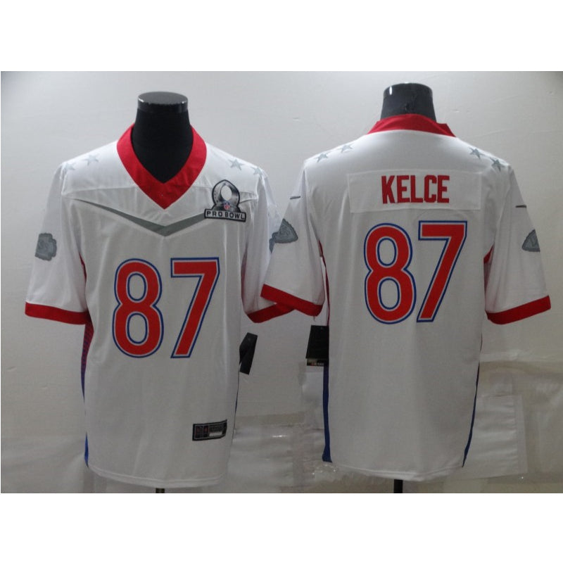 men/women/kids KC.Chiefs Kelce NO.87 White Football Jersey