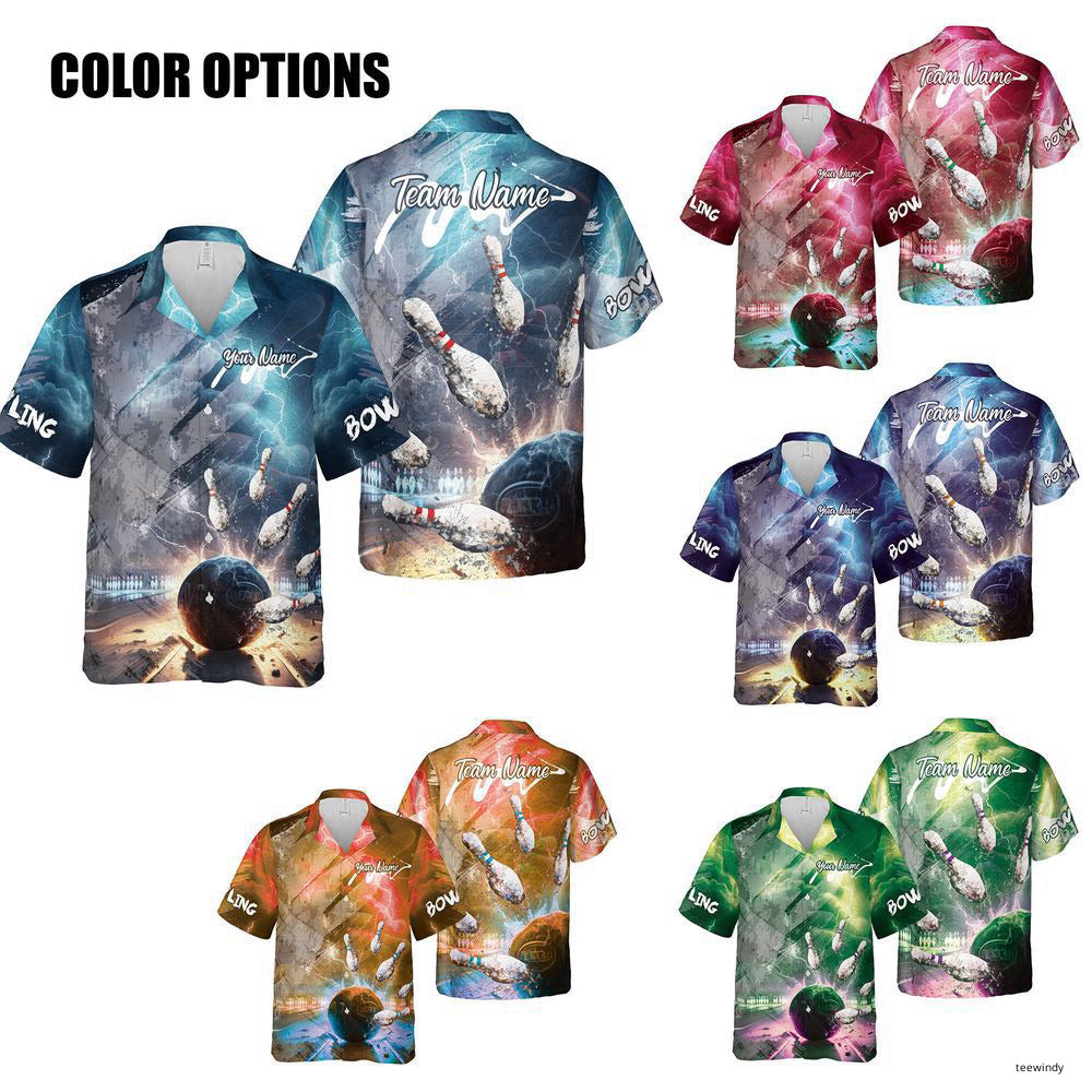 Personalized Crack Pin Bowling Hawaiian Shirt Bowling Team Shirt Hawaii -