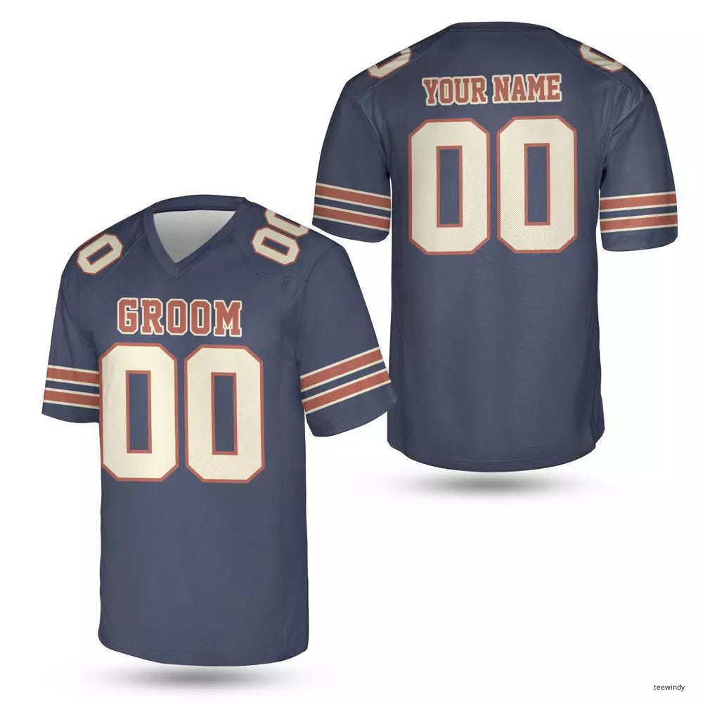 Personalized Bride and Groom Football Jerseys Custom Matching Couple Jerseys Shirts -