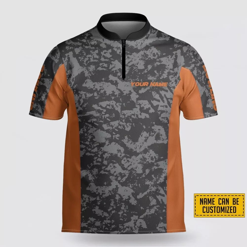 Custom name and team name Bowling camouflage pattern 3D full print Bowling jersey -