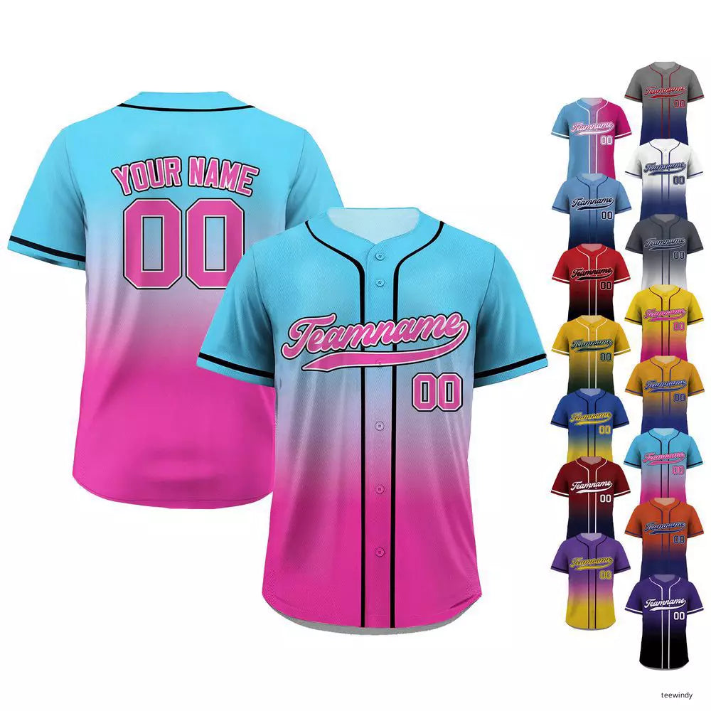 Custom Name Baseball Jerseys Team Name Jerseys Men's Shirts Unisex -