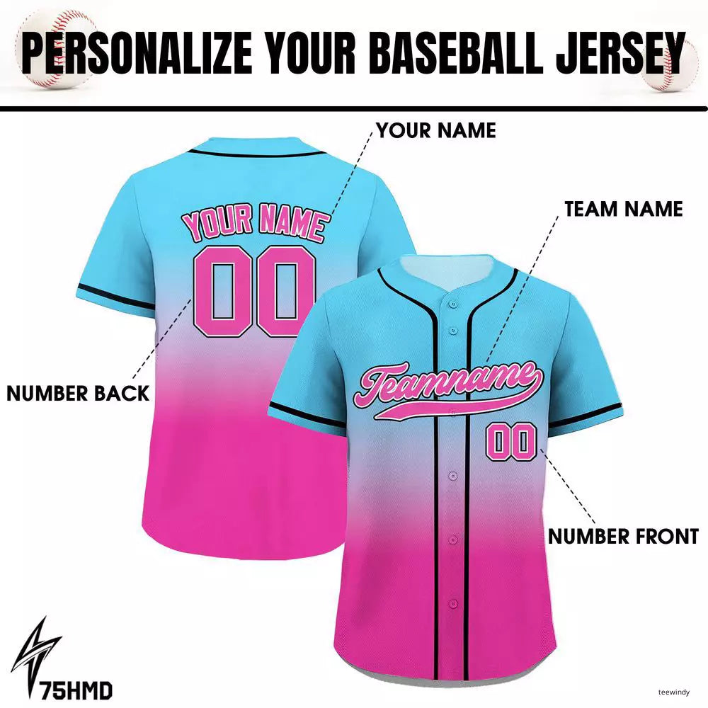 Custom Name Baseball Jerseys Team Name Jerseys Men's Shirts Unisex -