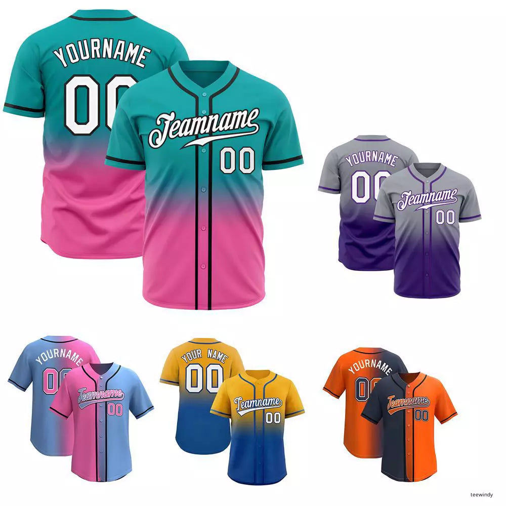 Custom Name Baseball Jerseys Team Name Jerseys Men's Shirts Unisex -