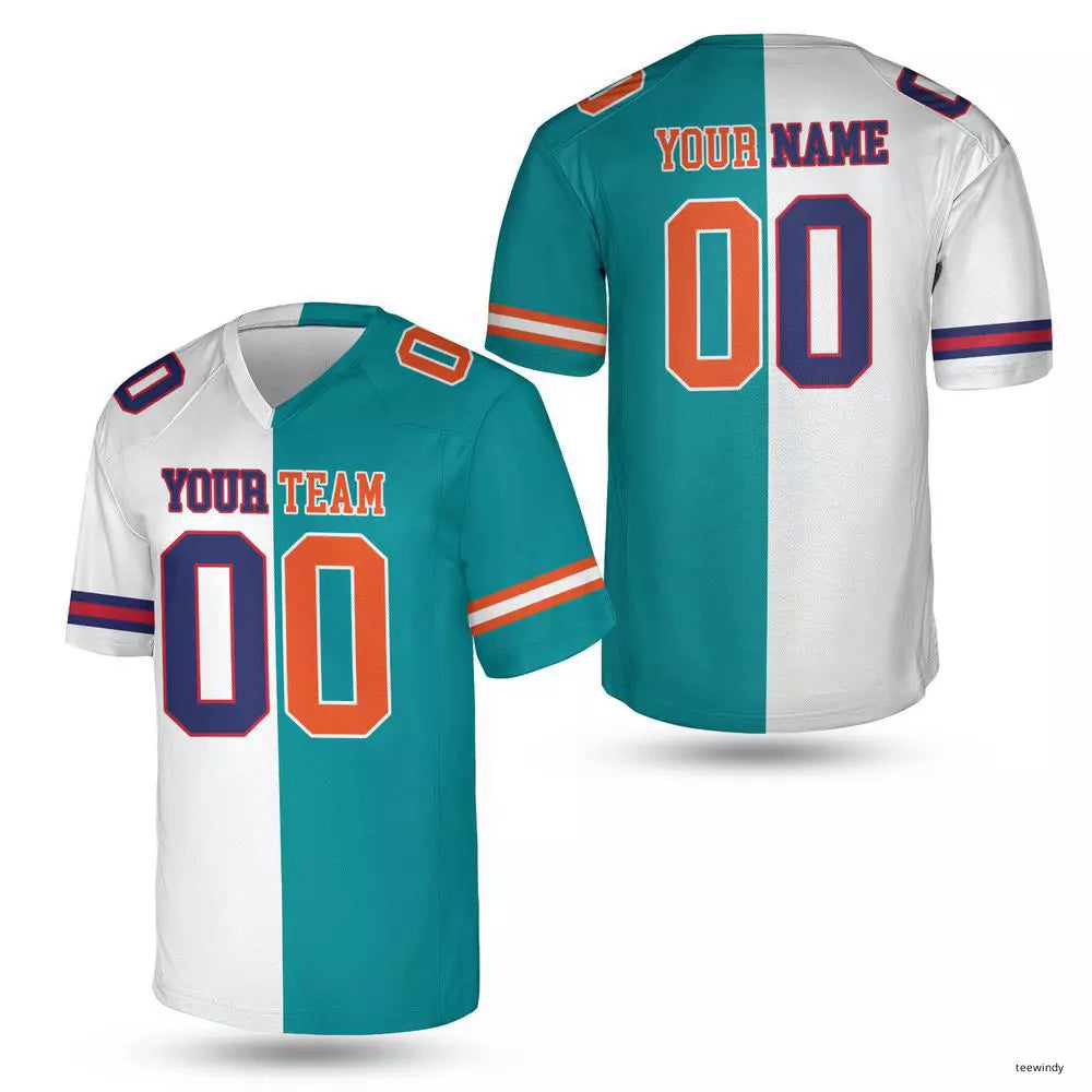 Customized name and number football jersey Personalized football team fans Unisex jersey -